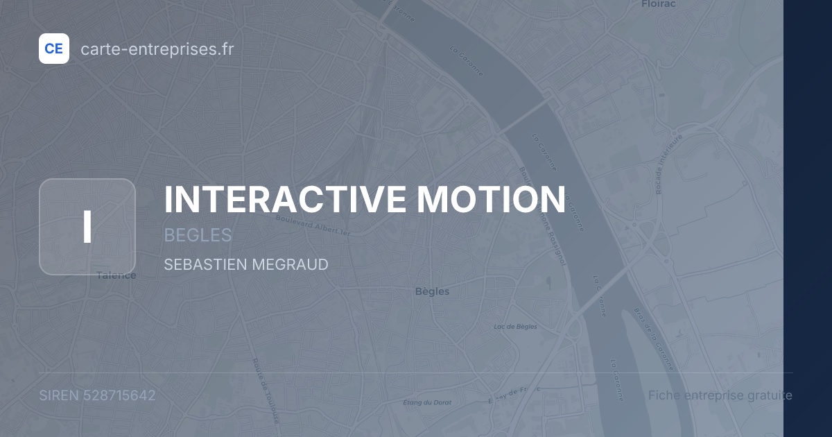 INTERACTIVE MOTION — 528715642 — fiche entreprise