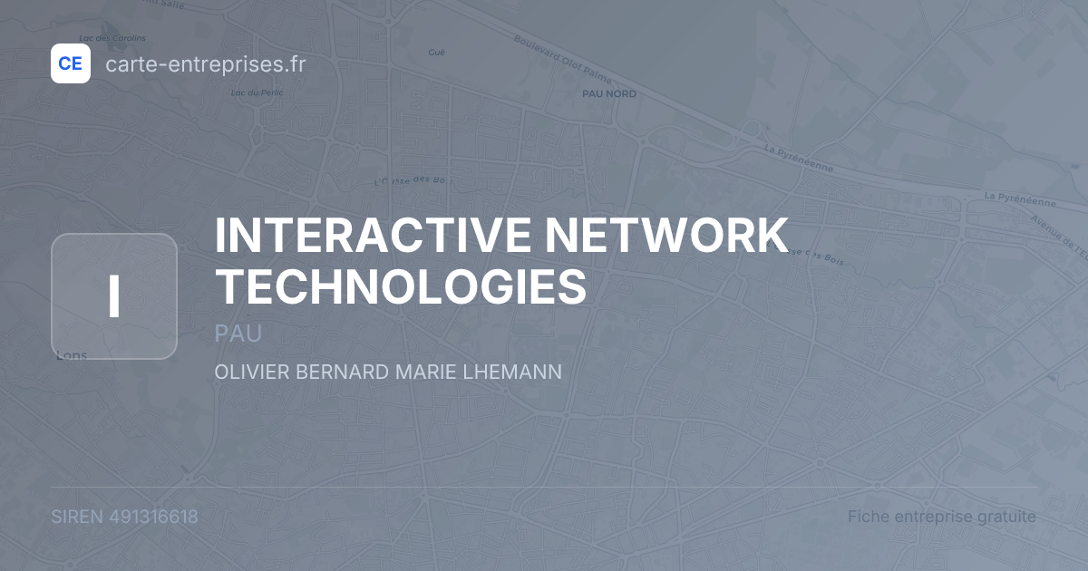 INTERACTIVE NETWORK TECHNOLOGIES — 491316618 — fiche entreprise