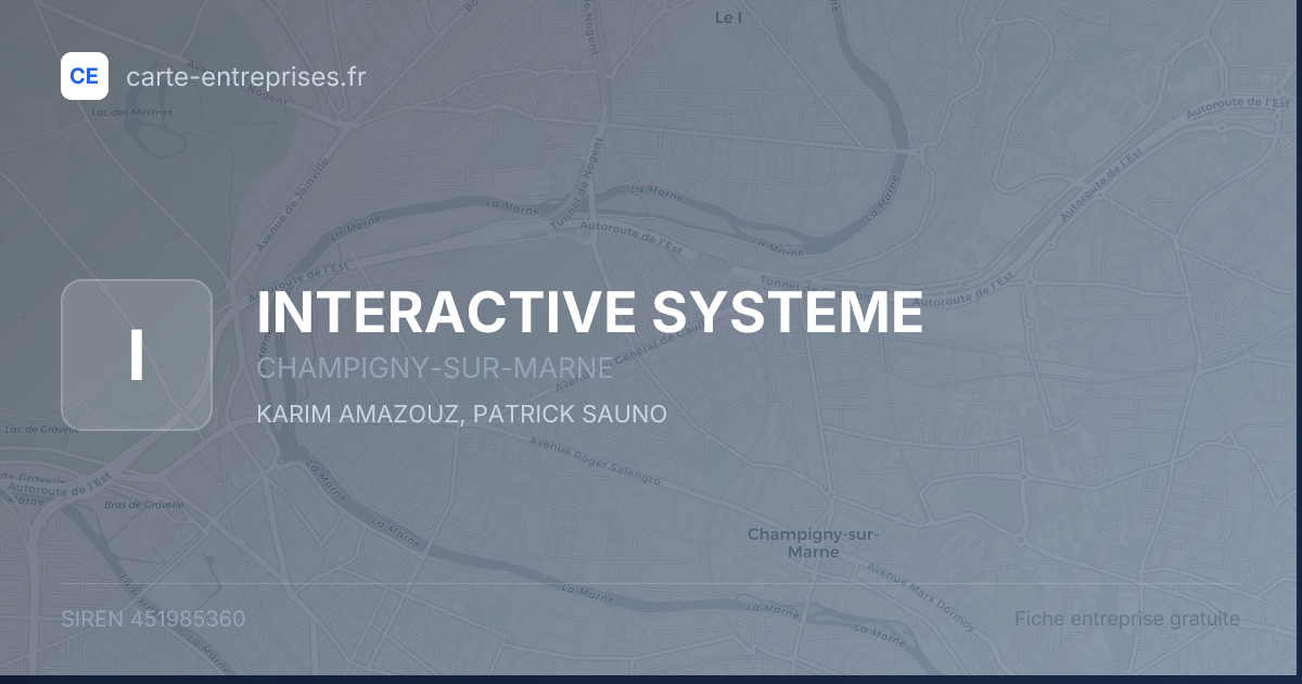INTERACTIVE SYSTEME — 451985360 — fiche entreprise