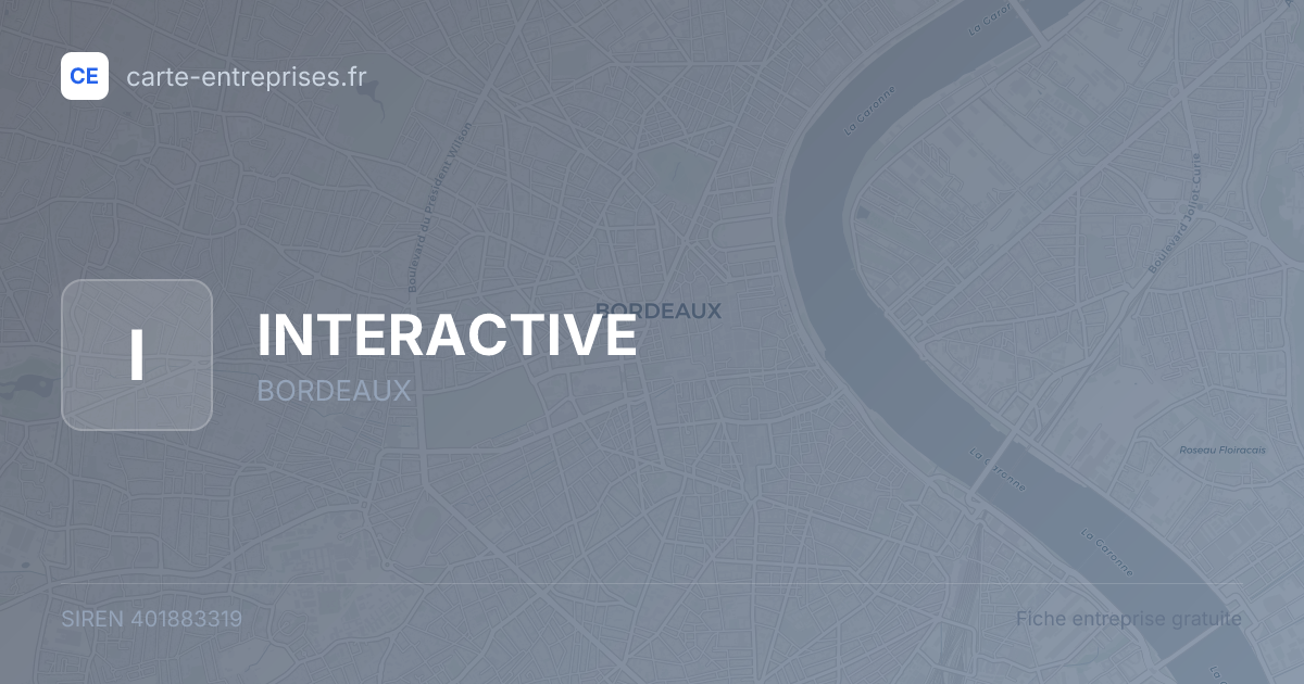 INTERACTIVE — 401883319 — fiche entreprise