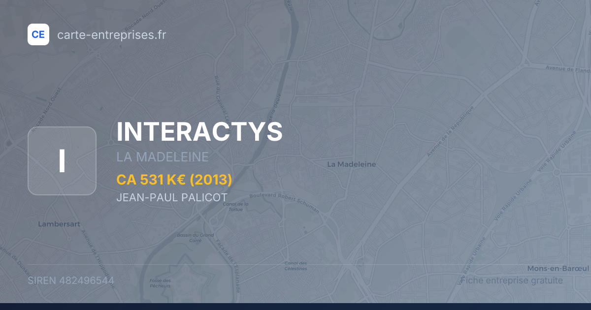 INTERACTYS — 482496544 — fiche entreprise