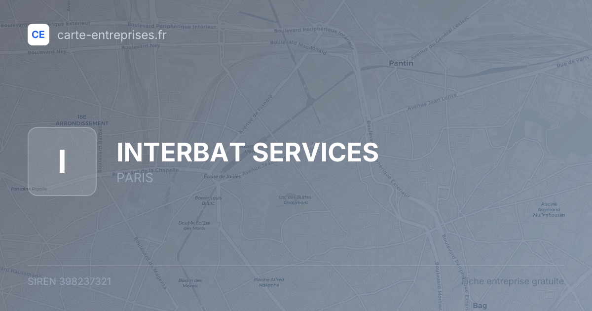 INTERBAT SERVICES — 398237321 — fiche entreprise