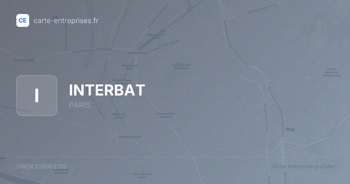 INTERBAT — 528963705 — fiche entreprise
