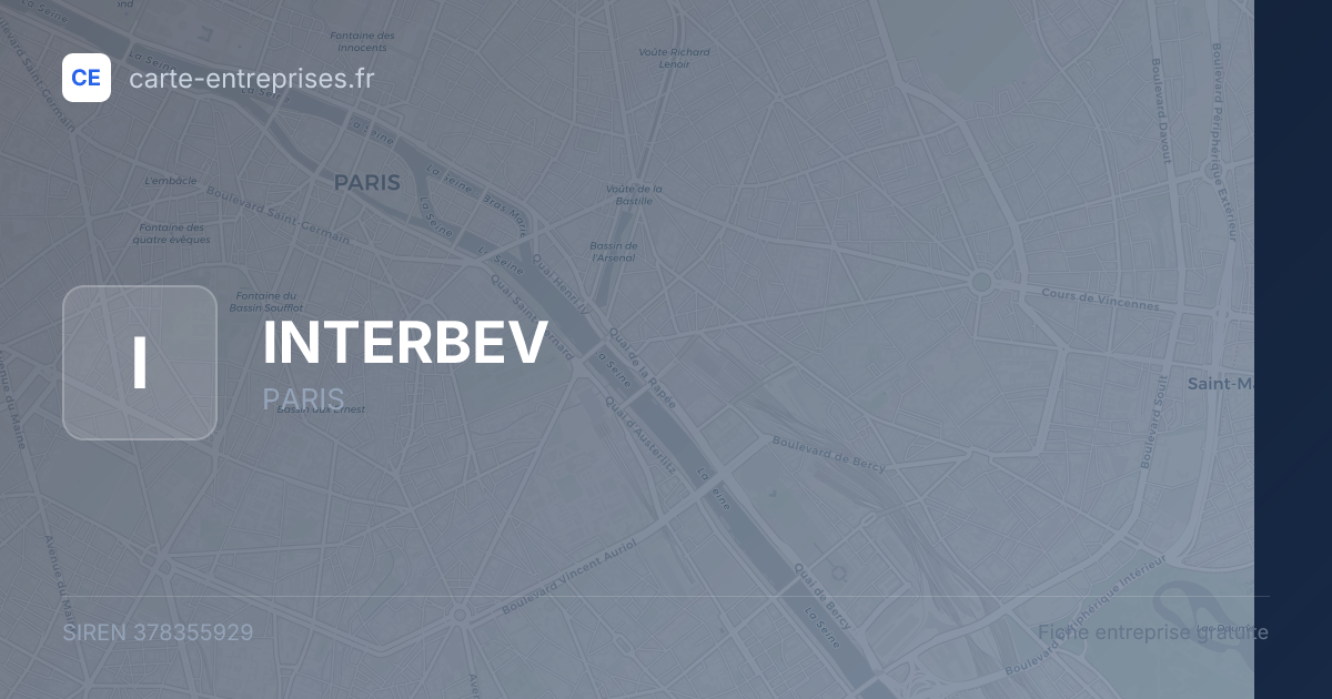 INTERBEV — 378355929 — fiche entreprise