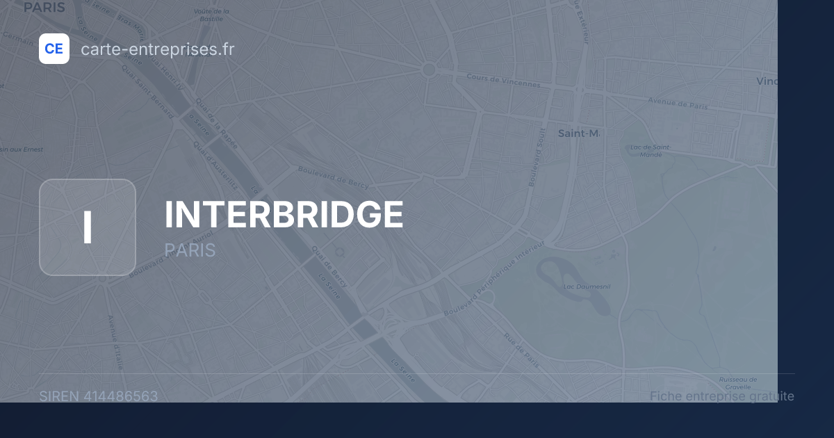 INTERBRIDGE — 414486563 — fiche entreprise
