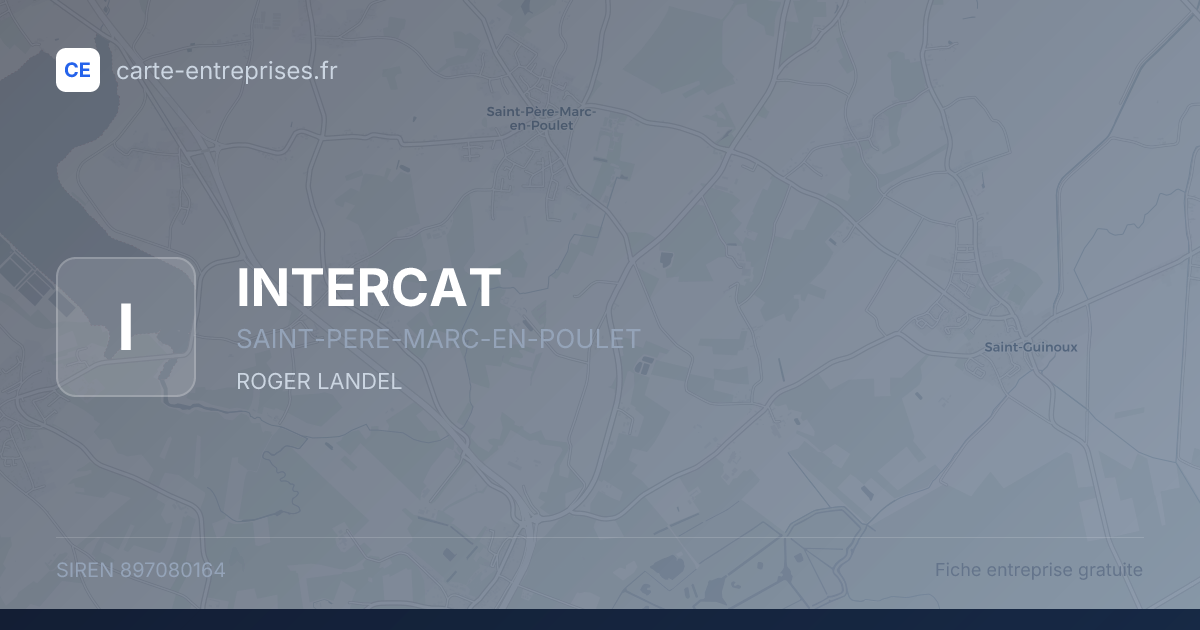 INTERCAT — 897080164 — fiche entreprise