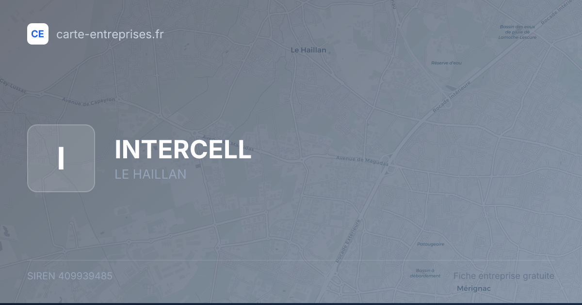 INTERCELL — 409939485 — fiche entreprise