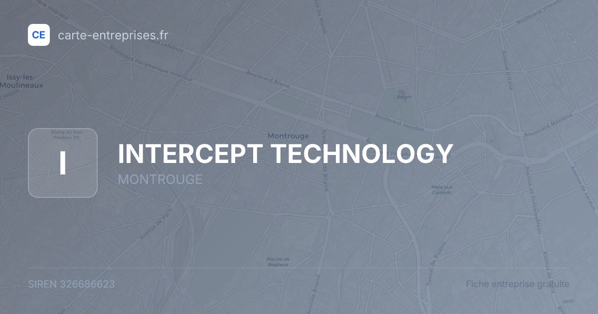 INTERCEPT TECHNOLOGY — 326686623 — fiche entreprise