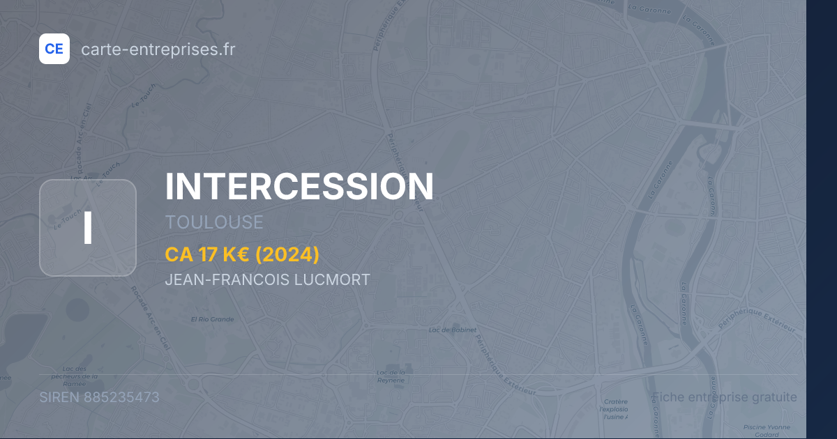 INTERCESSION — 885235473 — fiche entreprise