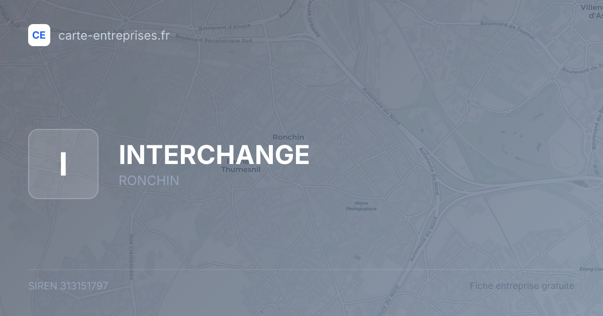 INTERCHANGE — 313151797 — fiche entreprise