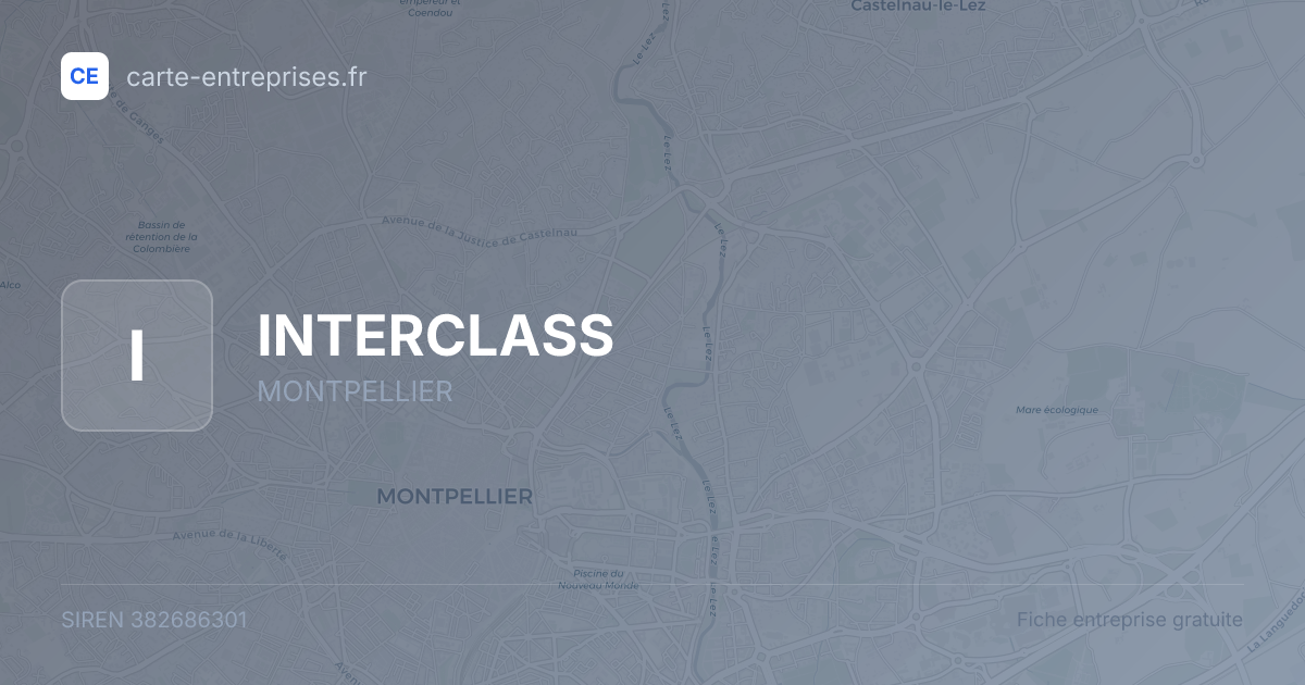 INTERCLASS — 382686301 — fiche entreprise