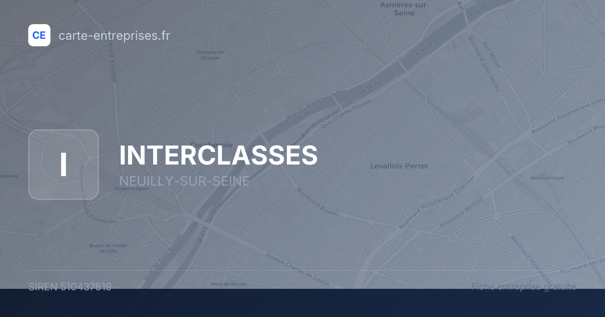 INTERCLASSES — 510437619 — fiche entreprise