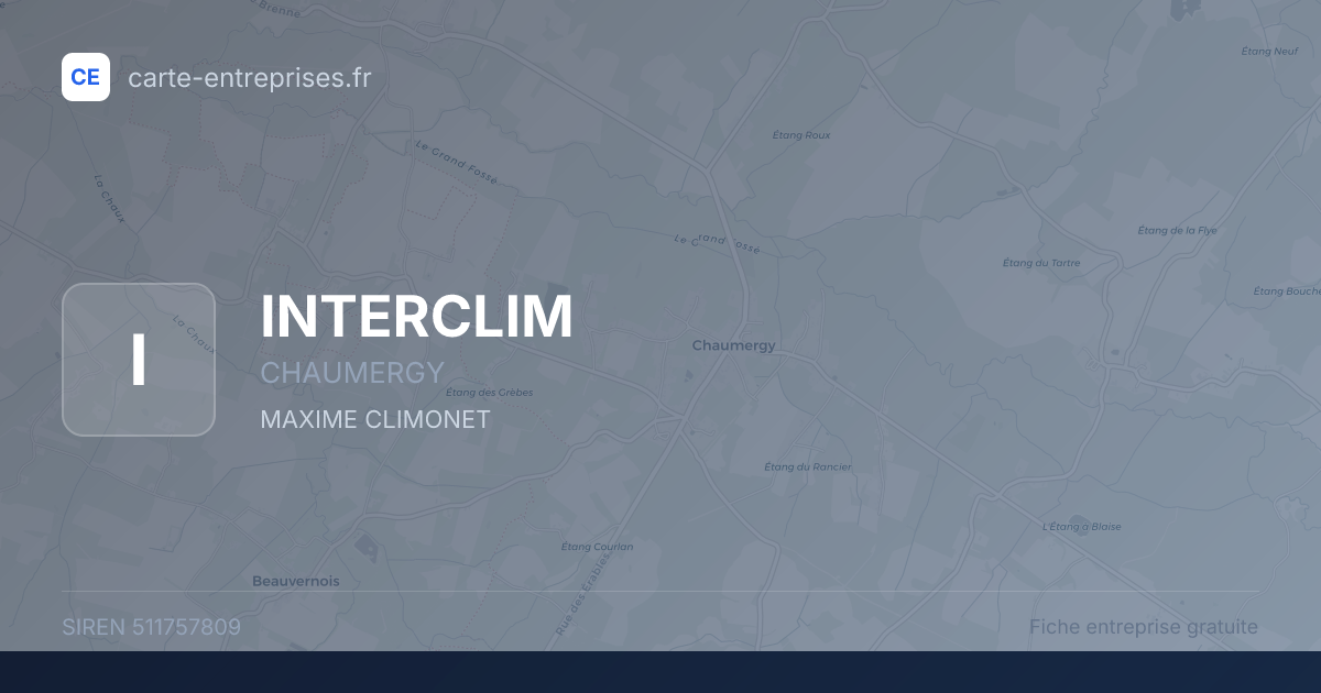 INTERCLIM — 511757809 — fiche entreprise