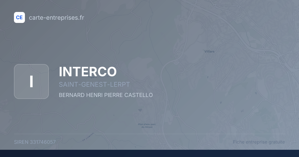 INTERCO — 331746057 — fiche entreprise