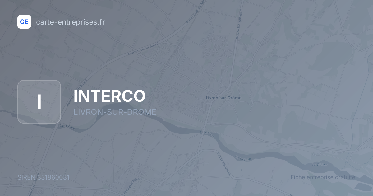INTERCO — 331860031 — fiche entreprise
