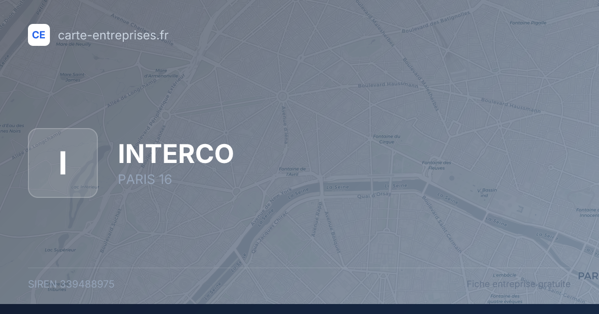 INTERCO — 339488975 — fiche entreprise