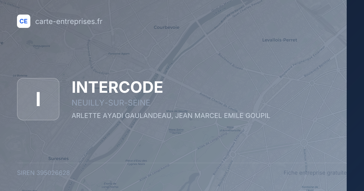 INTERCODE — 395026628 — fiche entreprise