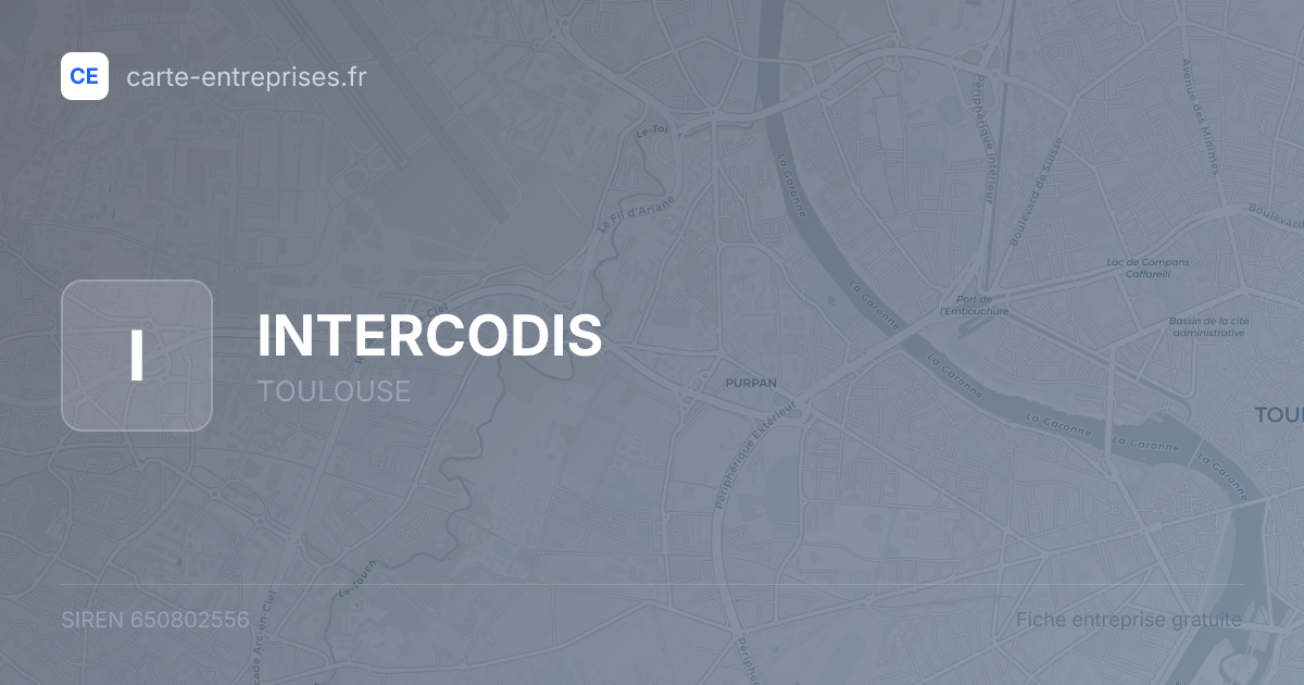 INTERCODIS — 650802556 — fiche entreprise
