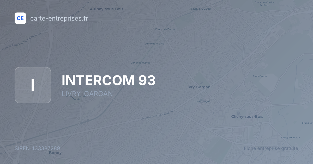INTERCOM 93 — 433387289 — fiche entreprise