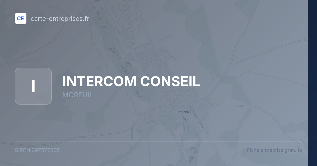 INTERCOM CONSEIL — 397577305 — fiche entreprise