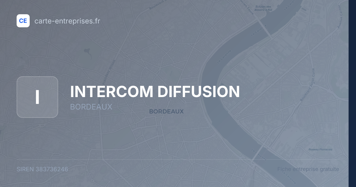 INTERCOM DIFFUSION — 383736246 — fiche entreprise