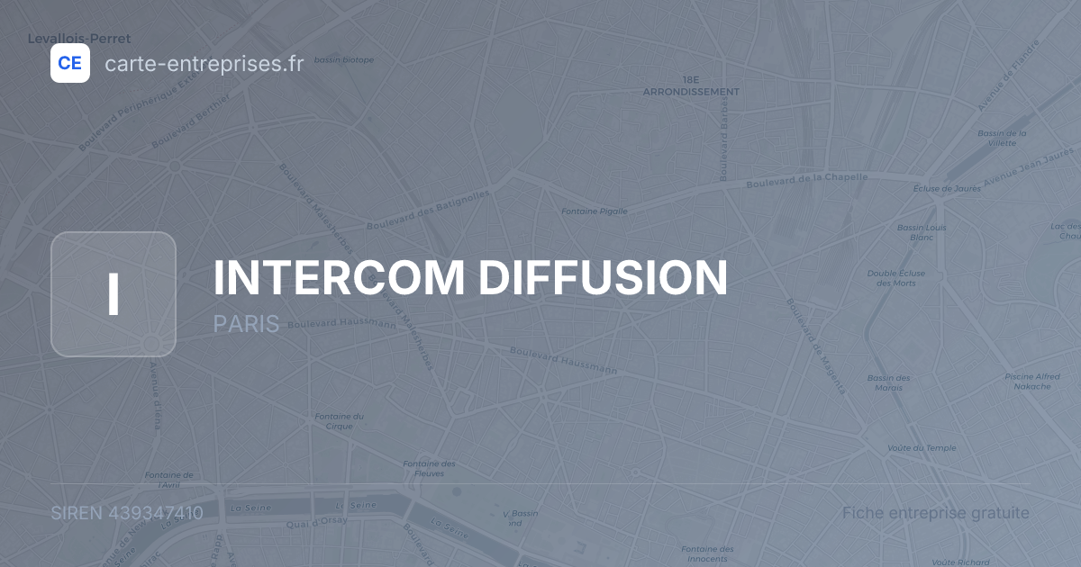 INTERCOM DIFFUSION — 439347410 — fiche entreprise