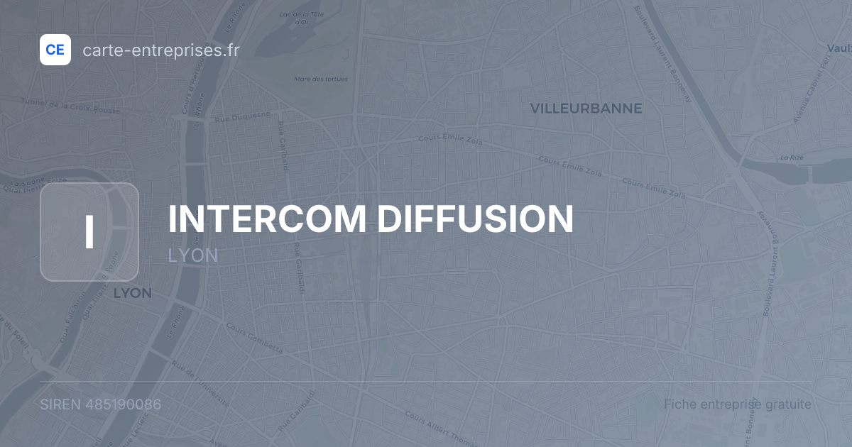 INTERCOM DIFFUSION — 485190086 — fiche entreprise