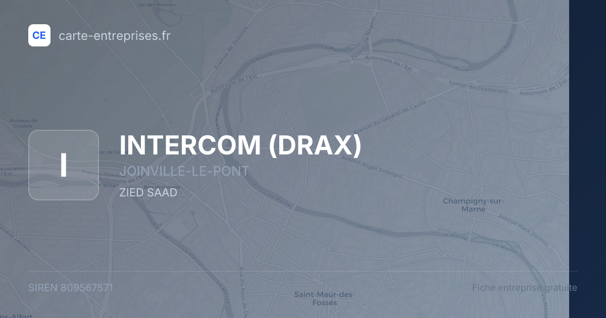 INTERCOM (DRAX) — 809567571 — fiche entreprise