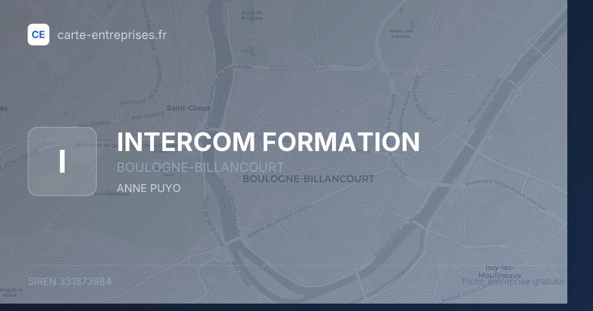 INTERCOM FORMATION — 331873984 — fiche entreprise
