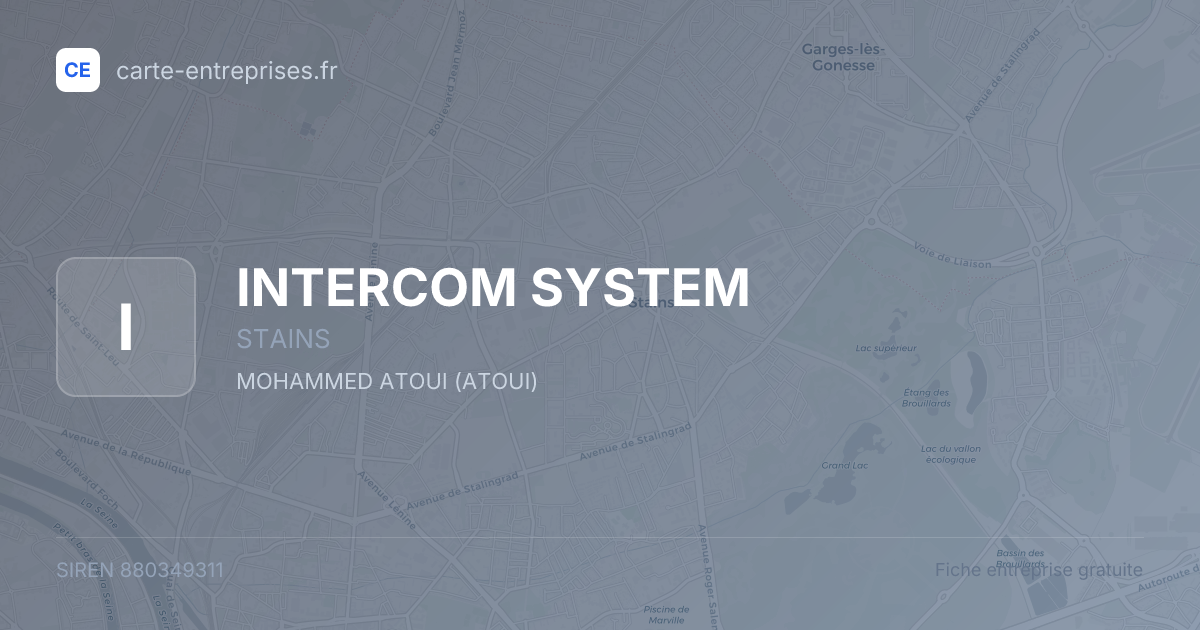 INTERCOM SYSTEM — 880349311 — fiche entreprise