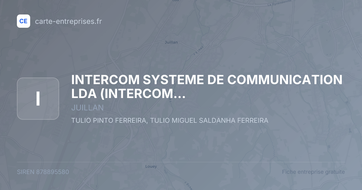 INTERCOM SYSTEME DE COMMUNICATION LDA (INTERCOM SC) — 878895580 — fiche entreprise