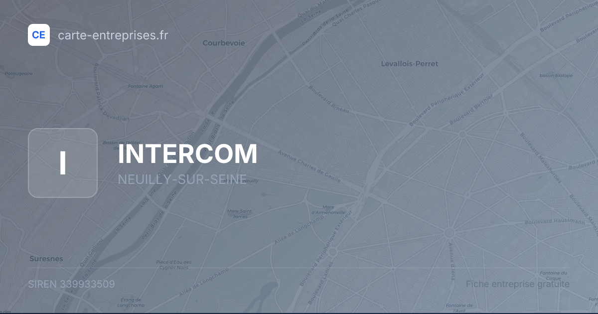 INTERCOM — 339933509 — fiche entreprise