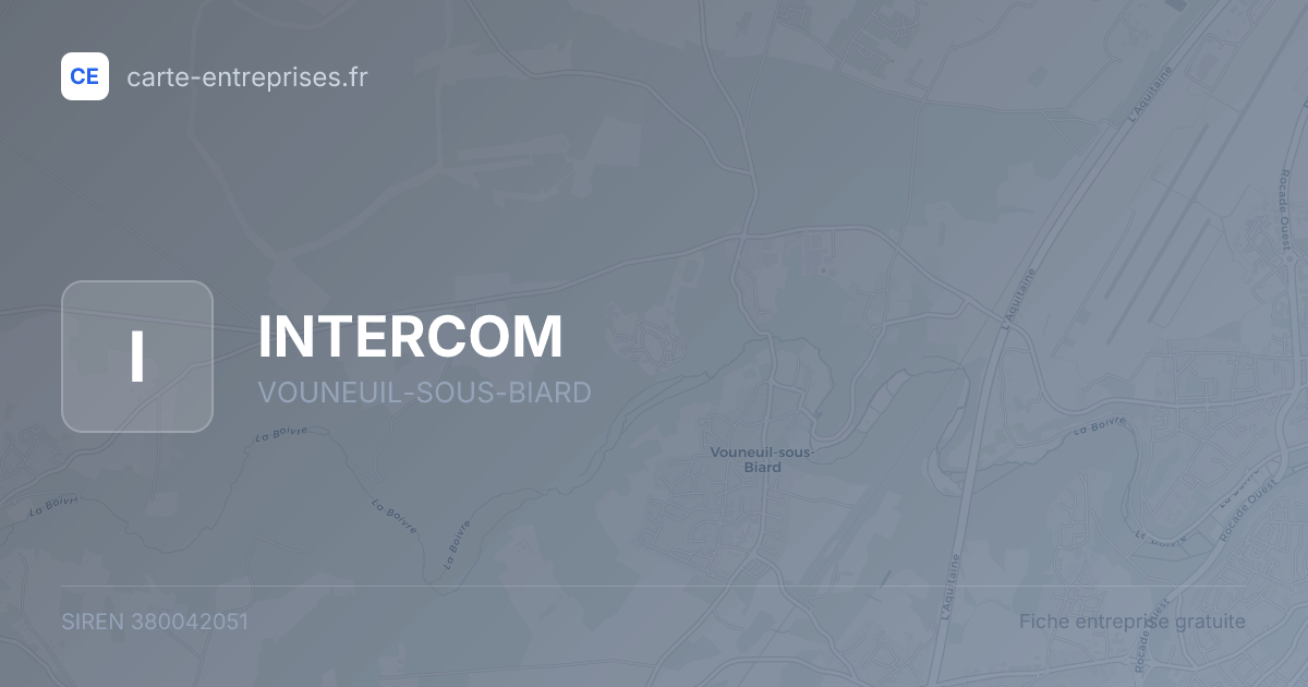 INTERCOM — 380042051 — fiche entreprise