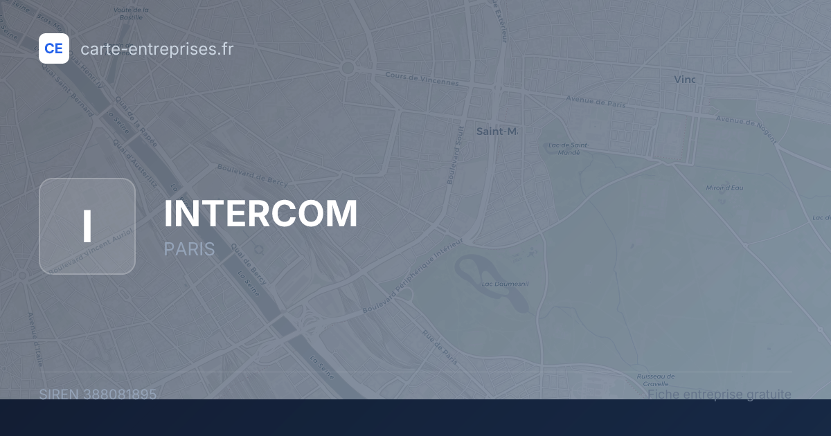 INTERCOM — 388081895 — fiche entreprise