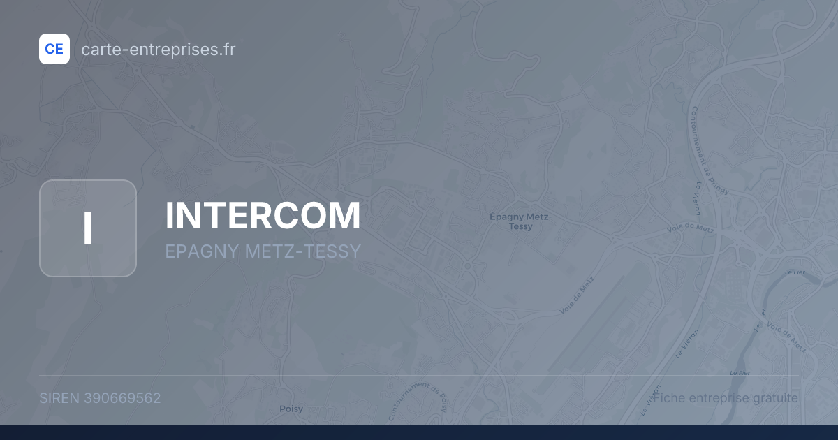 INTERCOM — 390669562 — fiche entreprise