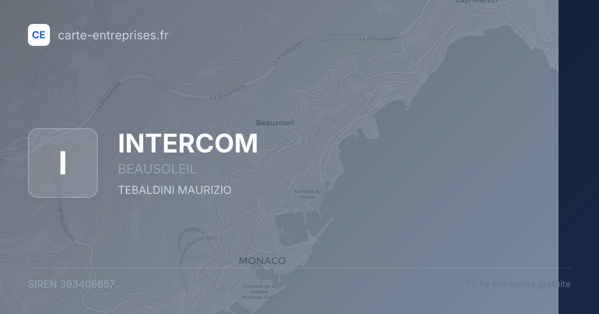 INTERCOM — 393406657 — fiche entreprise