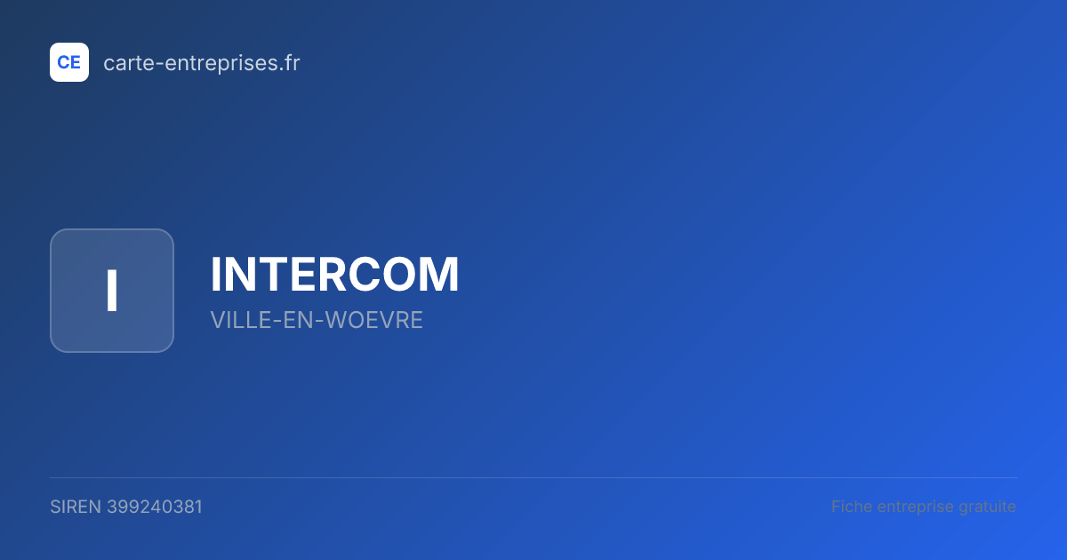 INTERCOM — 399240381 — fiche entreprise