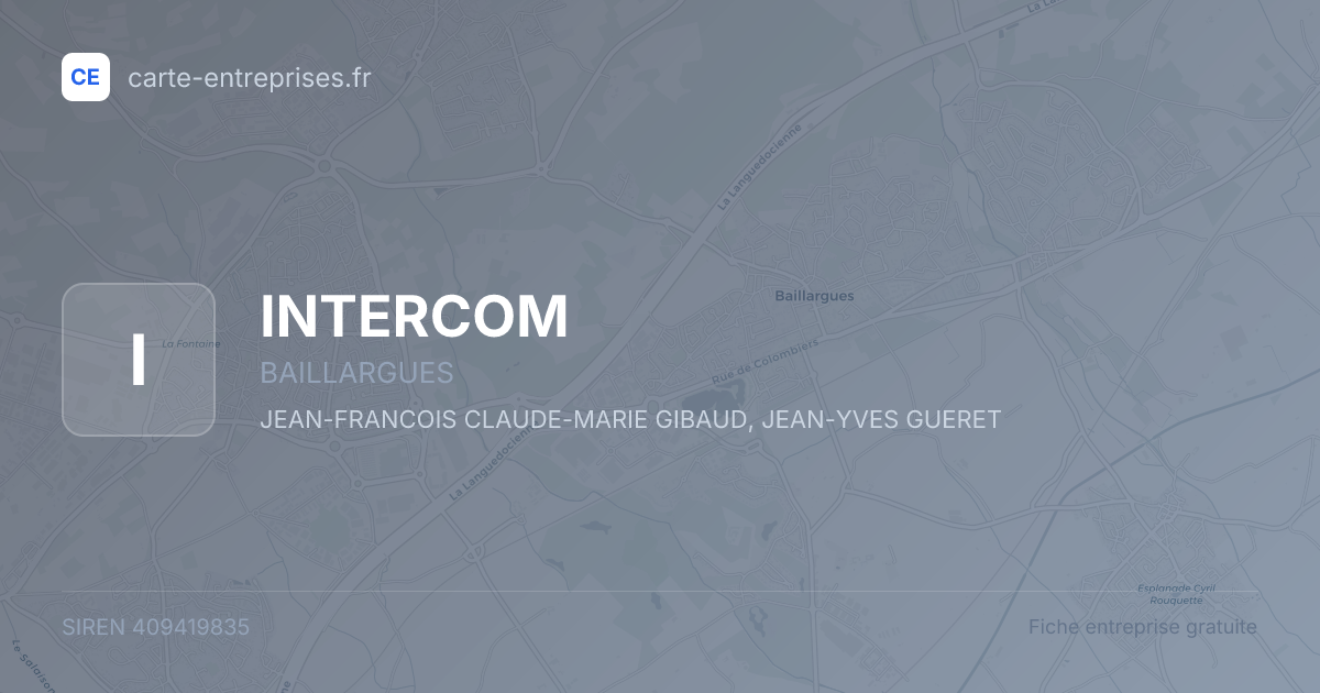 INTERCOM — 409419835 — fiche entreprise