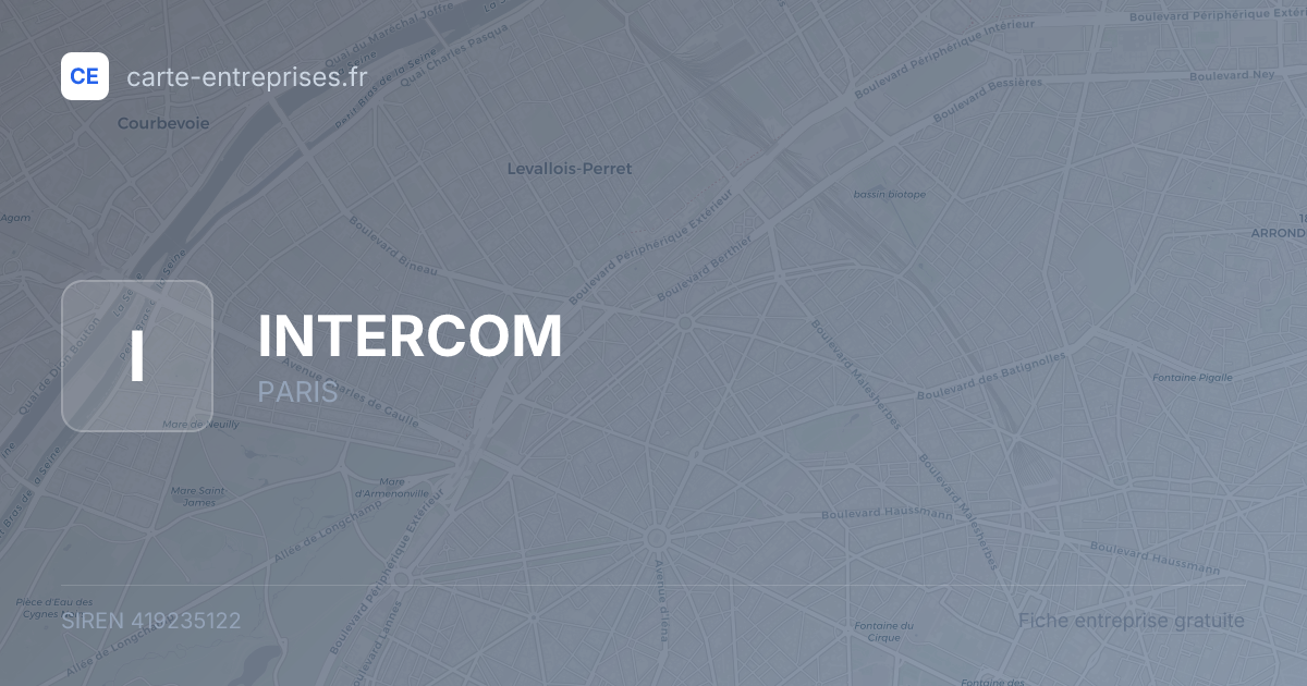 INTERCOM — 419235122 — fiche entreprise