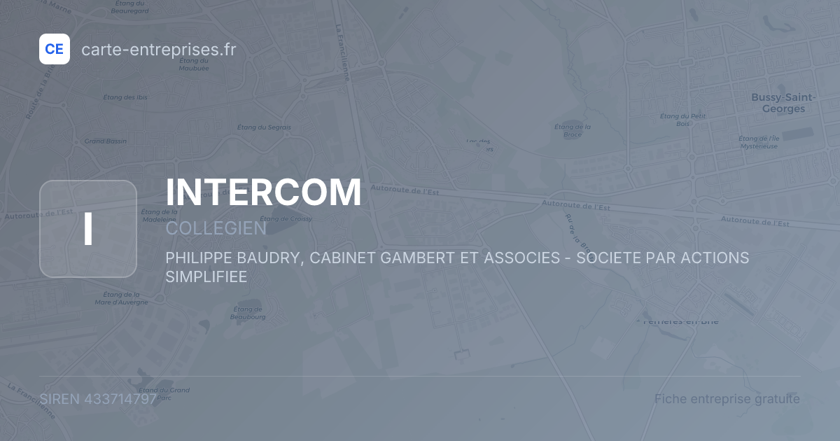 INTERCOM — 433714797 — fiche entreprise