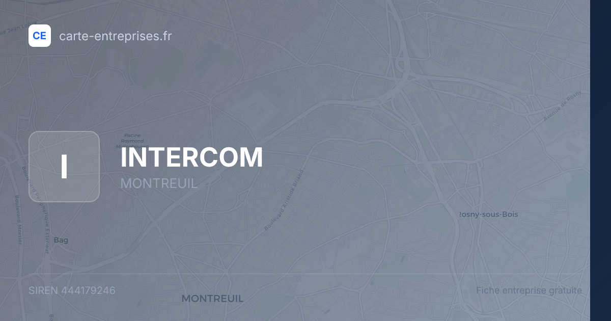 INTERCOM — 444179246 — fiche entreprise