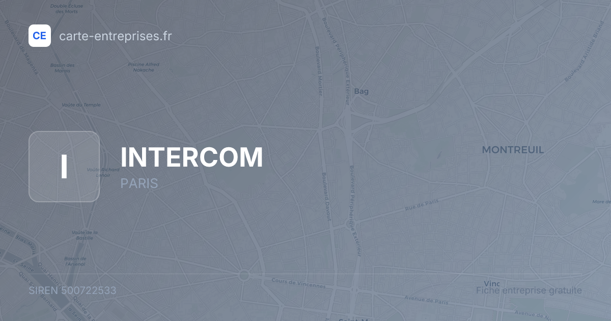 INTERCOM — 500722533 — fiche entreprise