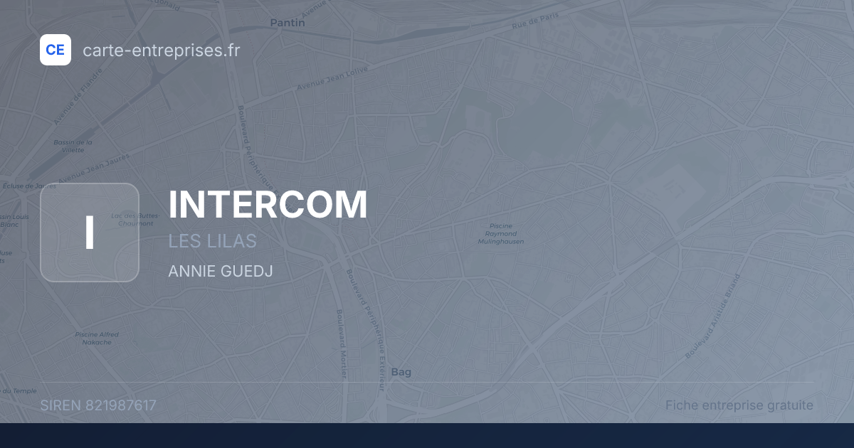 INTERCOM — 821987617 — fiche entreprise
