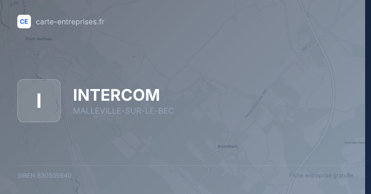 INTERCOM — 830505640 — fiche entreprise