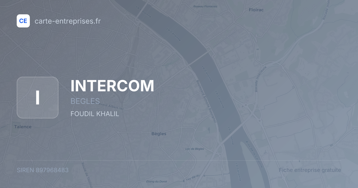 INTERCOM — 897968483 — fiche entreprise