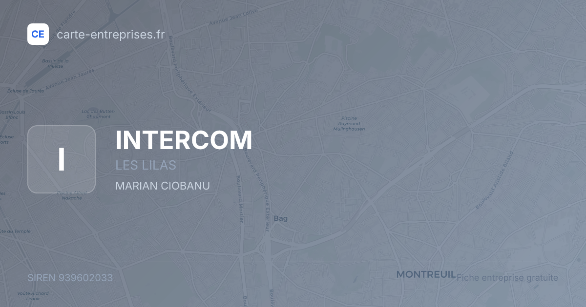 INTERCOM — 939602033 — fiche entreprise