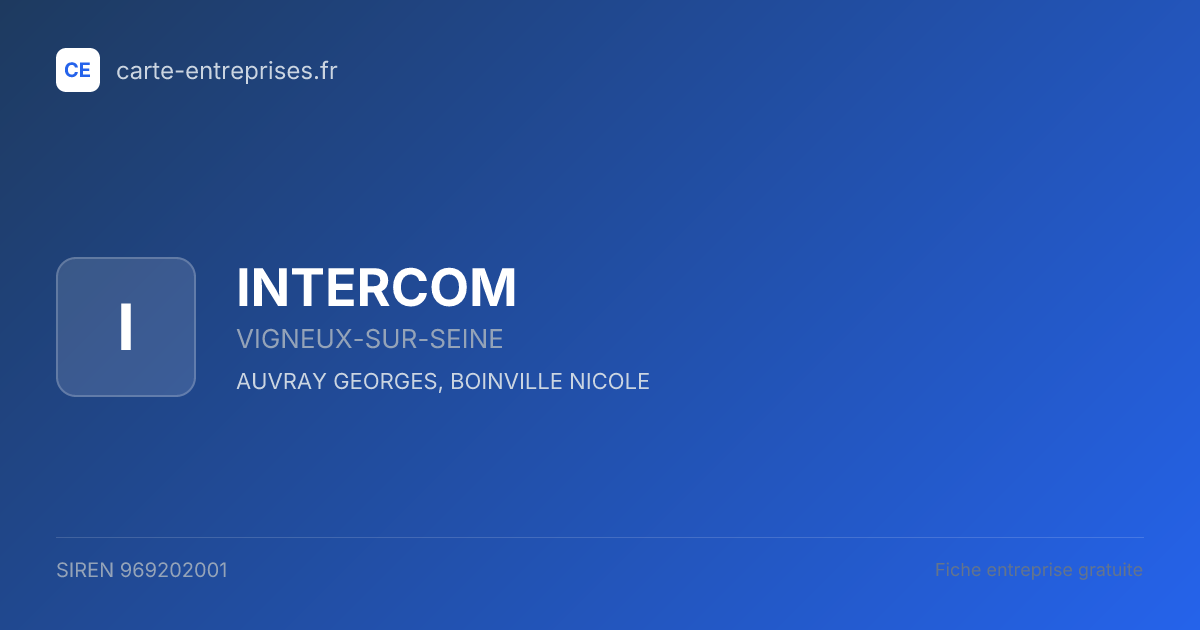 INTERCOM — 969202001 — fiche entreprise