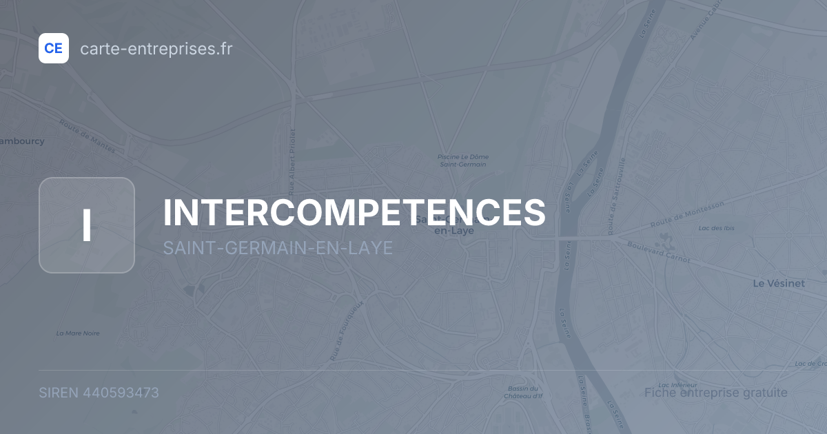 INTERCOMPETENCES — 440593473 — fiche entreprise