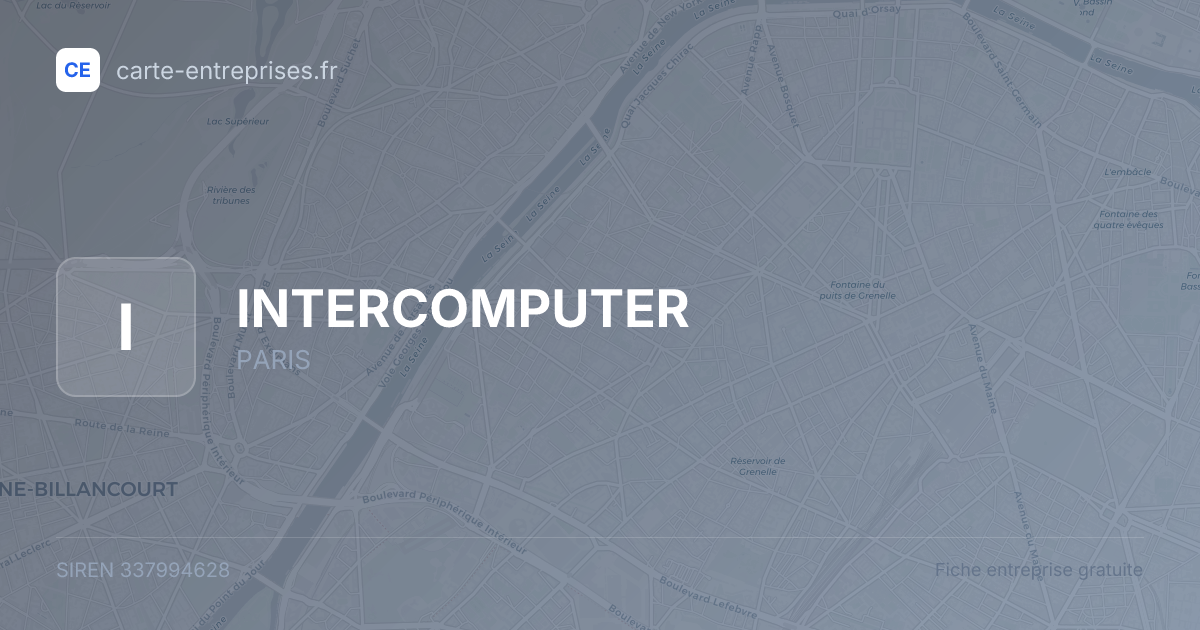 INTERCOMPUTER — 337994628 — fiche entreprise