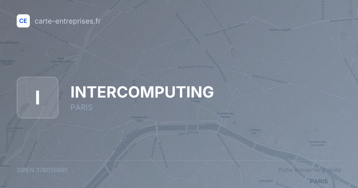 INTERCOMPUTING — 378056691 — fiche entreprise